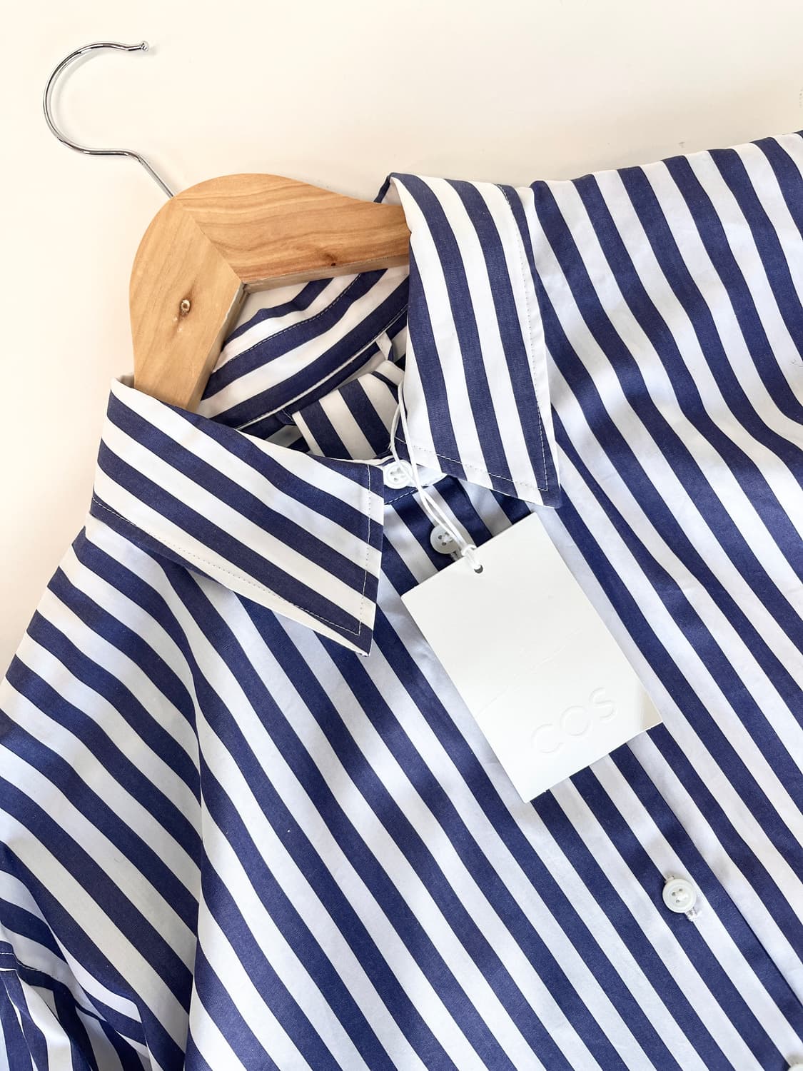 코스 스트라이프 롱 셔츠 블루/화이트 40 상품이미지5