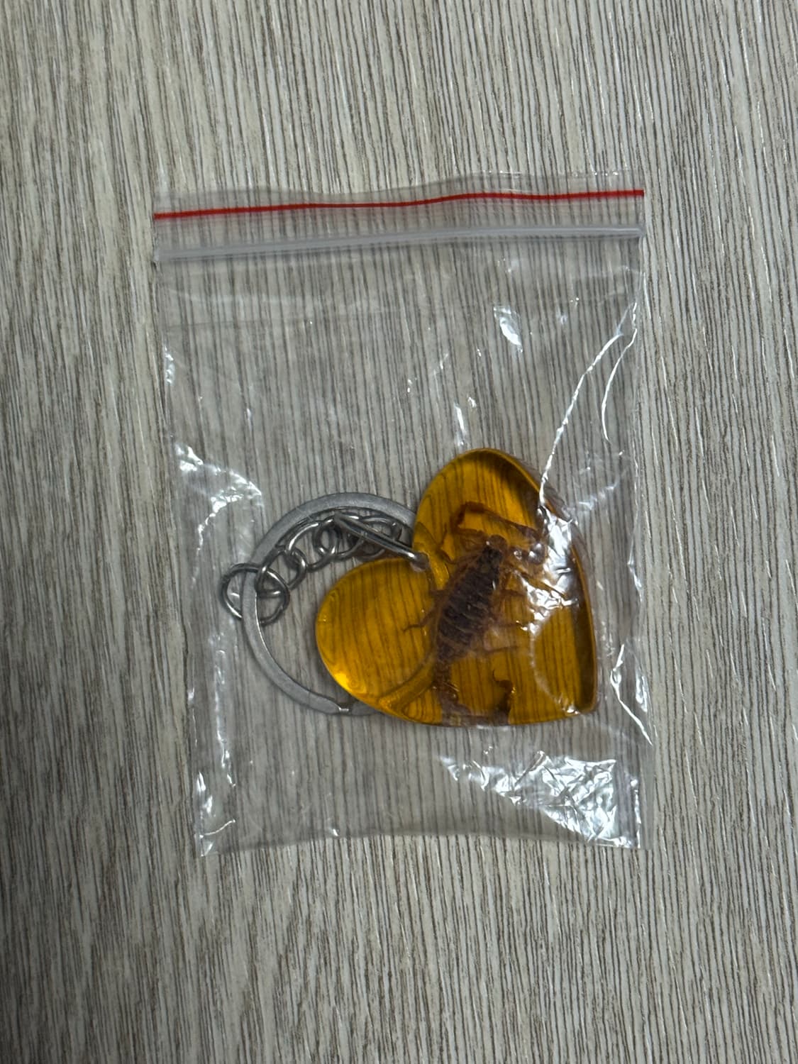 3. 실제 전갈 키홀더 키체인 호박 하트 열쇠고리 상품이미지1