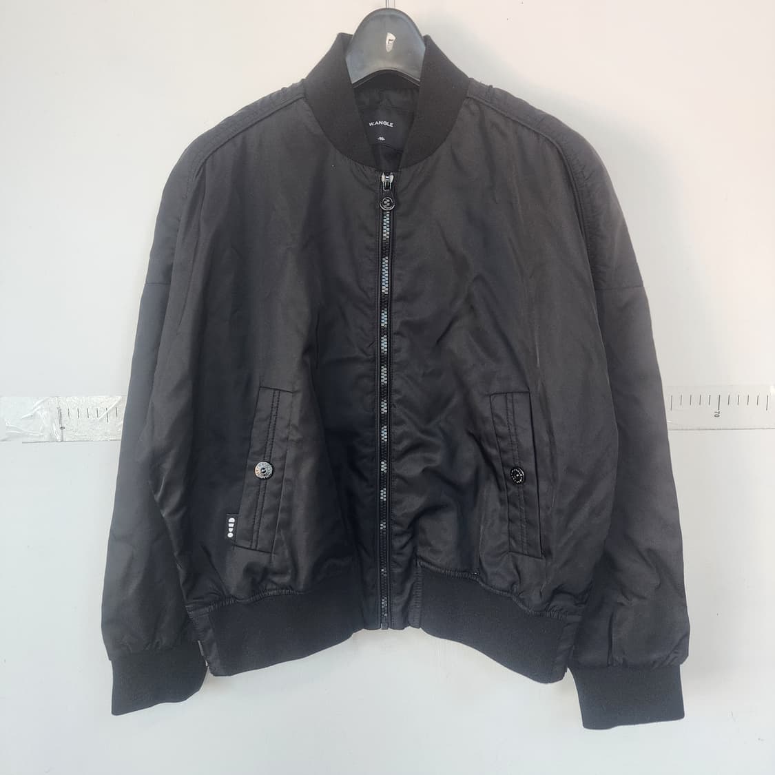 W.ANGLE 블랙 봄버 자켓 상품이미지1