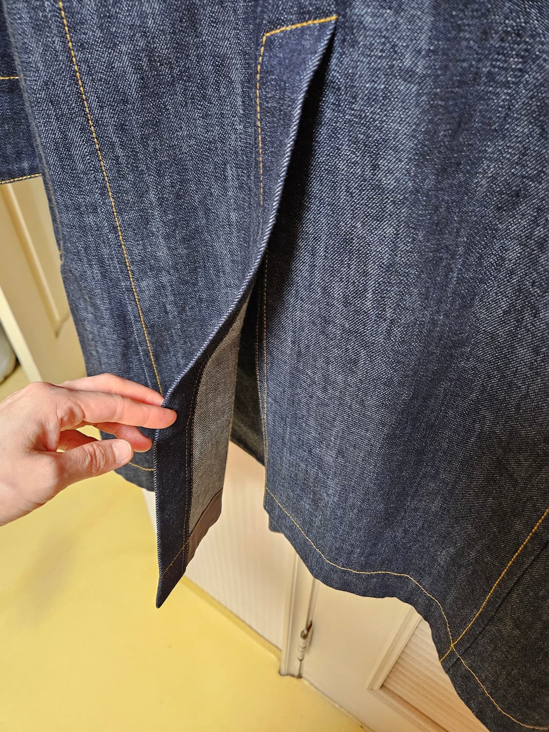 [명품/새상품] 돌체앤가바나 데님 더블 롱코트 상품이미지8