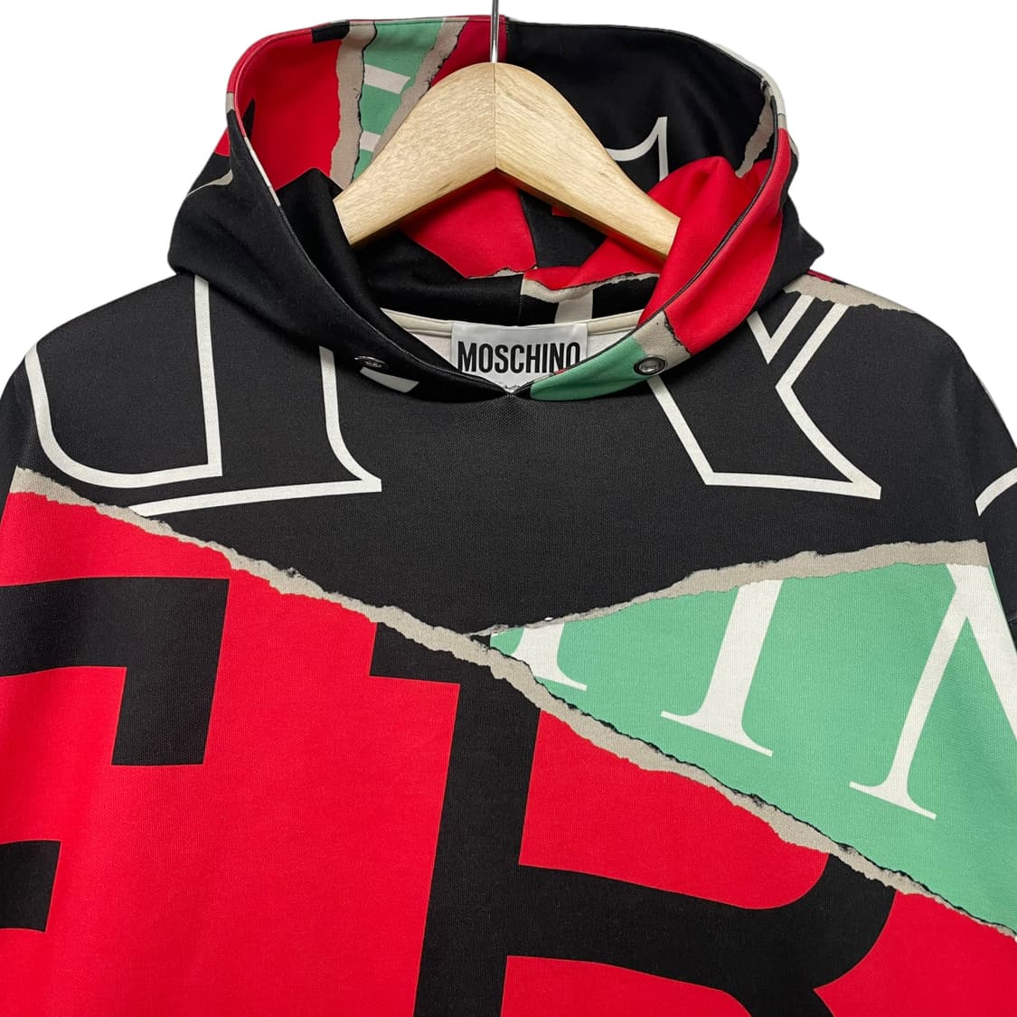 모스키노 꾸띄르 Ripped palper 프린팅 후드티 상품이미지3
