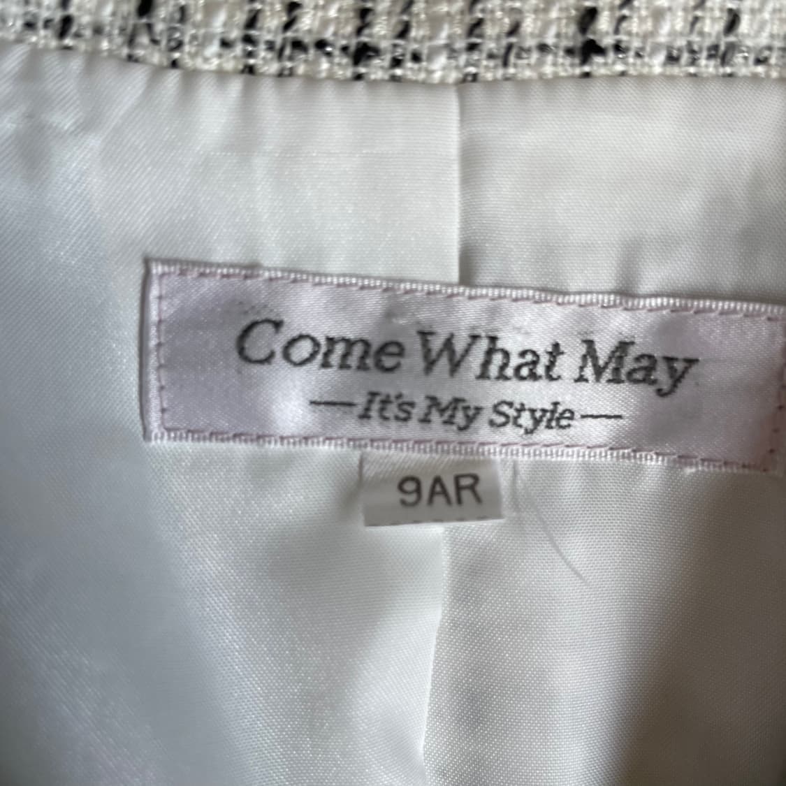 JPN 화이트블랙 트위드 셋업 투피스 원피스 자켓 상품이미지6