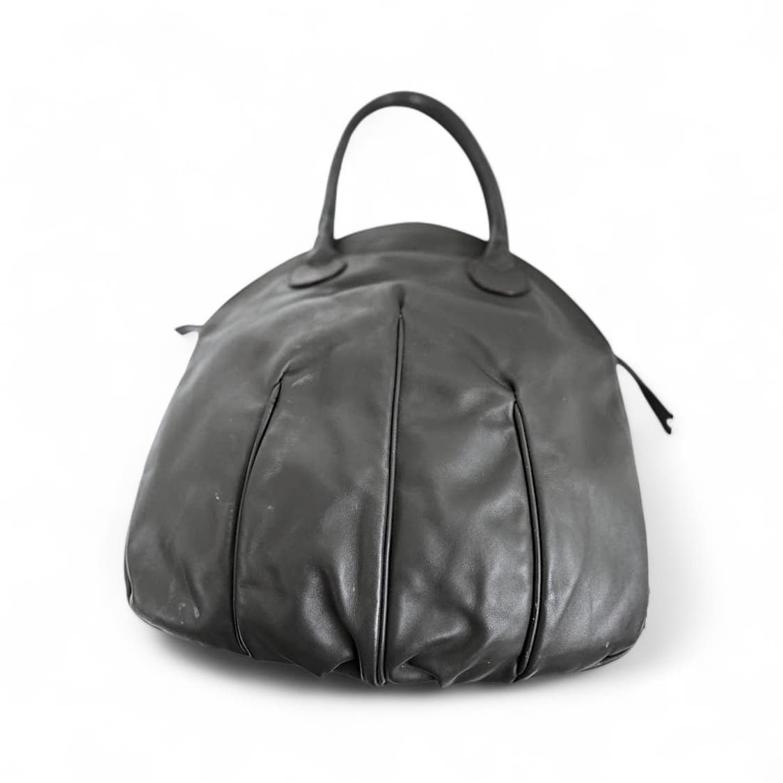 나인티퍼스트 유토피아 소가죽 라운드 토트백 꼼데가르송 이세이미야케 스타일 상품이미지3