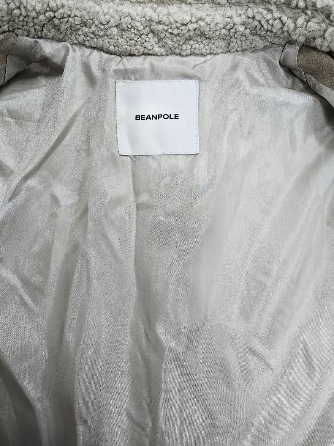 빈폴 패턴 부클 소재 쇼트 아우터 카키 퀼팅 플리스 자켓 상품이미지8