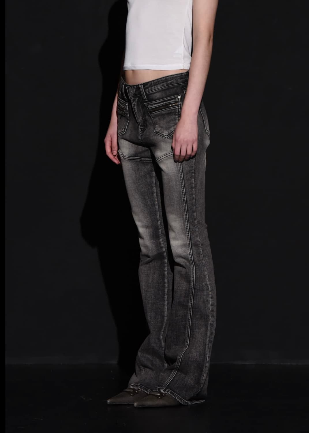 보헤미안서울 부츠컷 데님 팬츠 L 상품이미지2