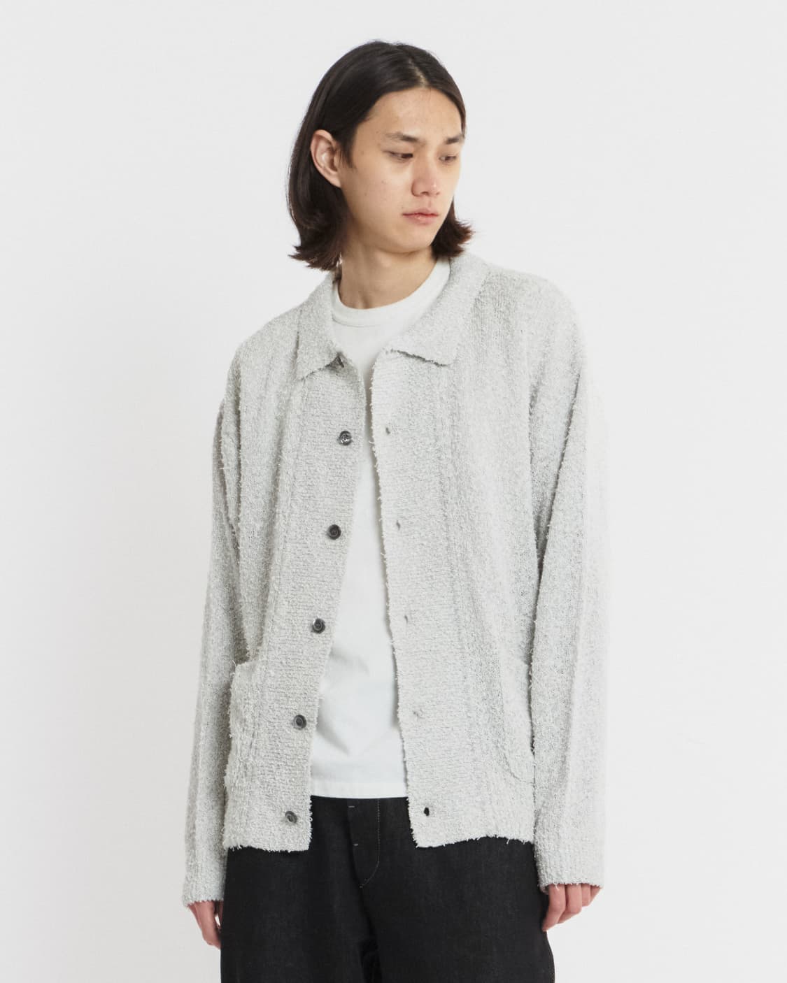 언어펙티드 부클 셔츠 가디건 - L 미개봉 상품이미지1