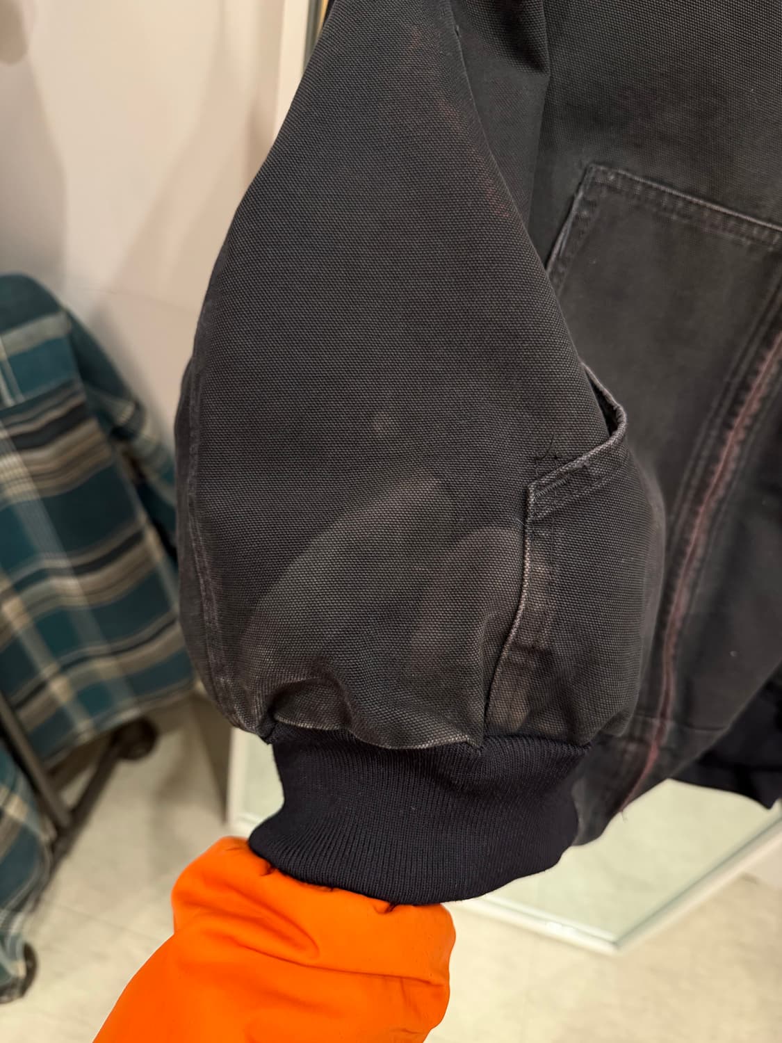 00s Carhartt 칼하트 덕 액티브 페이딩 후드 워크 자켓 상품이미지8