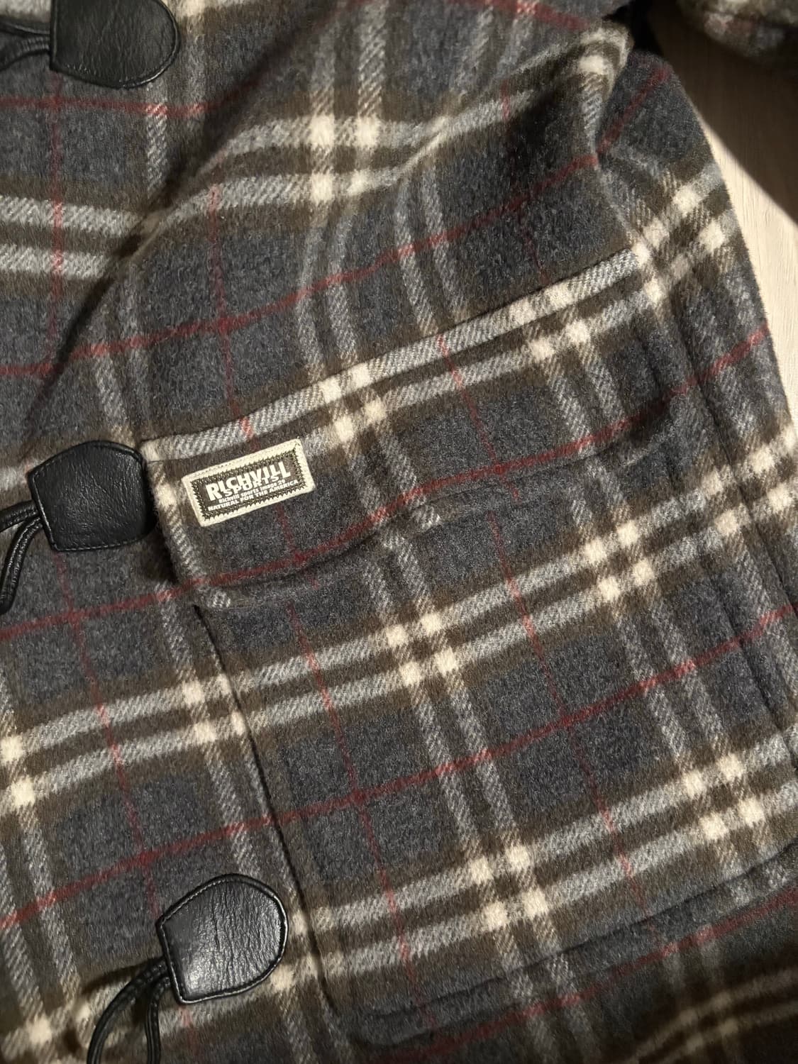 체크무늬 떡볶이코트 상품이미지3