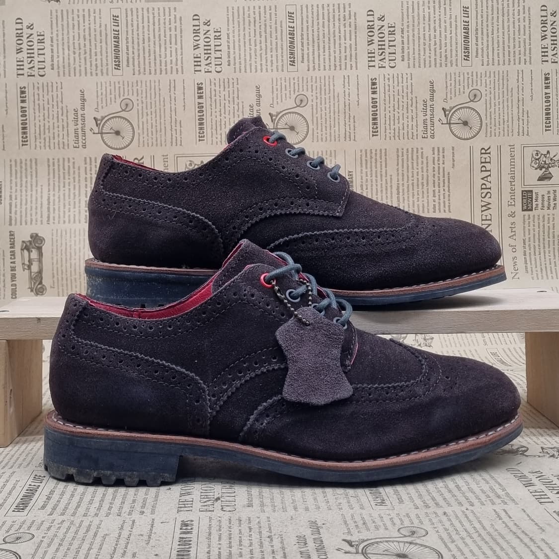 raclique 스웨이드남성윙팁 실사이즈275 상품이미지1