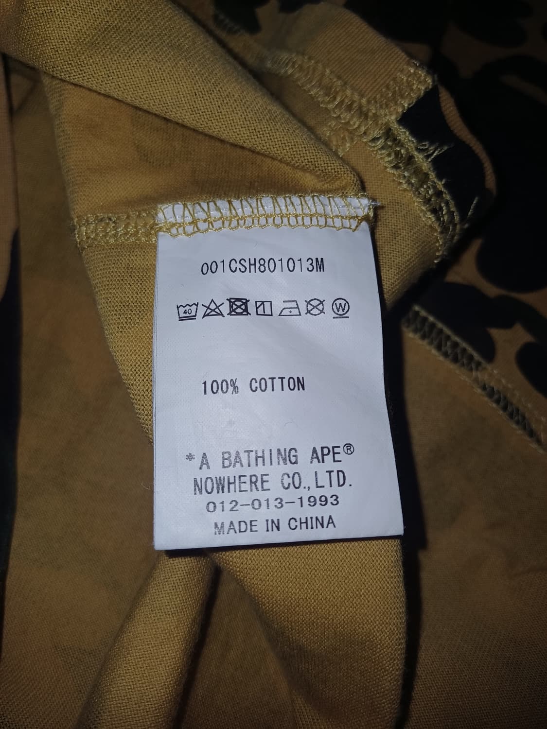 베이프 황계 반팔 판매합니다 상품이미지3