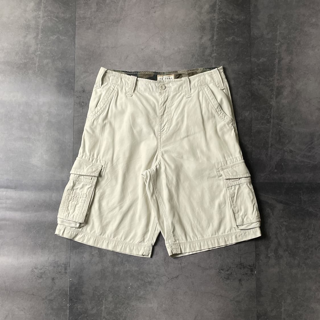 ARIZONA JEAN CO. 빈티지 아이보리 카고 하프팬츠 A00726 상품이미지1