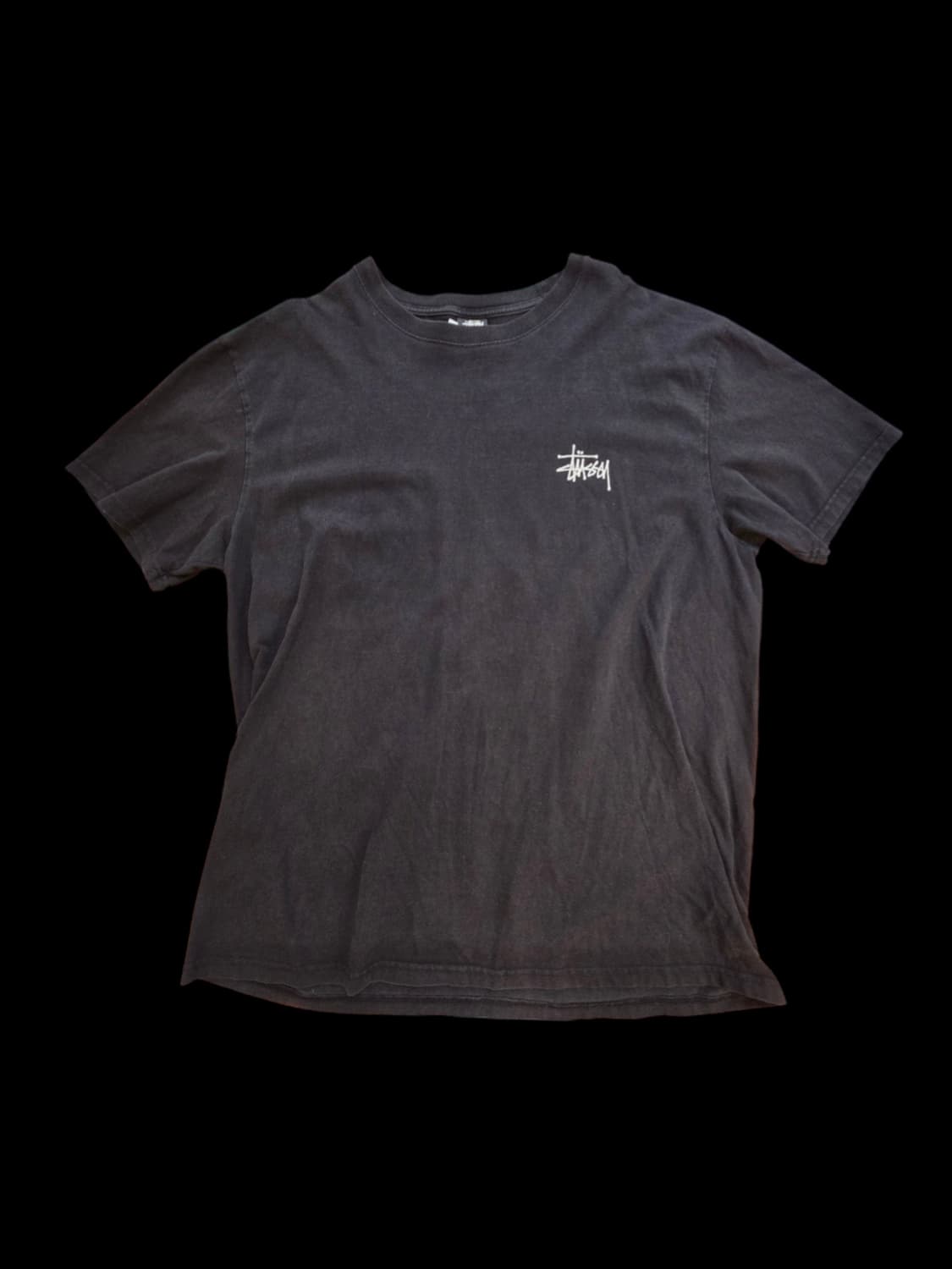 스투시 베이직 빅로고 반팔 티셔츠 블랙 상품이미지1