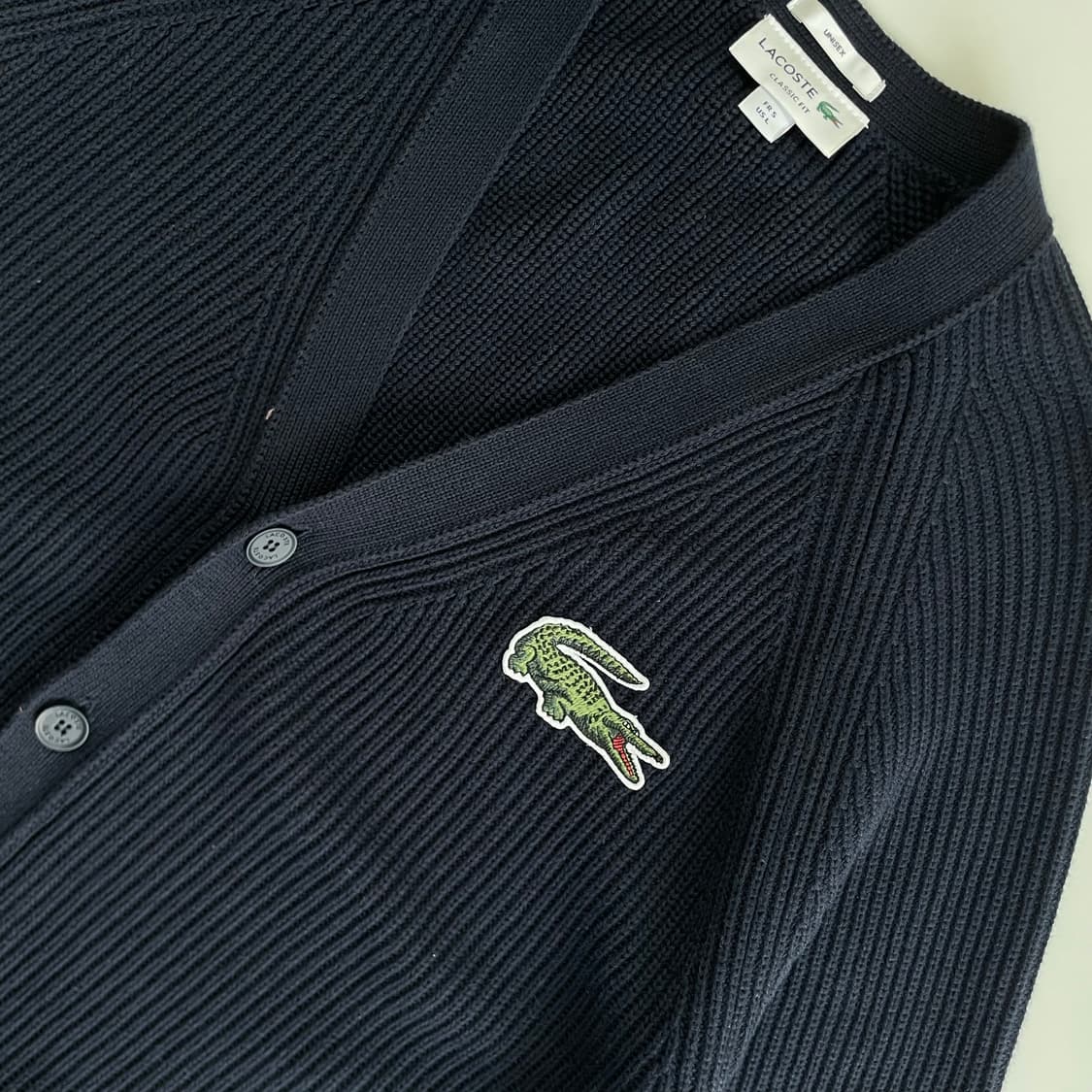 Lacoste 라코스테 신형 빅로고 업버튼 포켓 가디건 상품이미지3