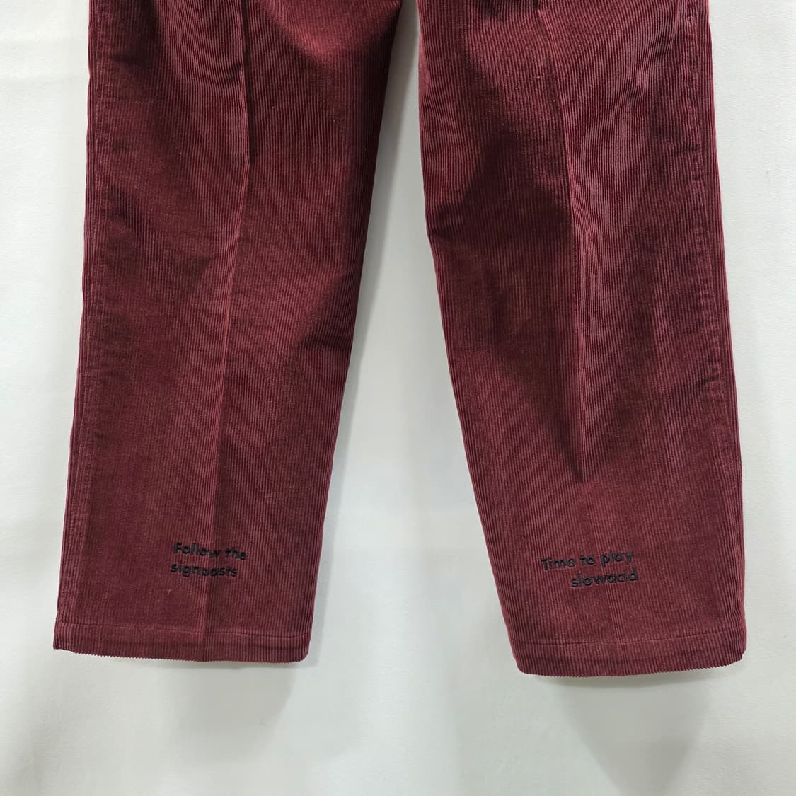 1083 슬로우애시드 코듀로이 팬츠 버건디 M 남성/여성루즈핏 상품이미지3