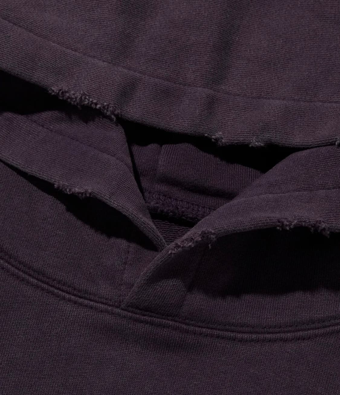 스웨이드 CROSS HOODIE [PURPLE] - 데미지 포인트 상품이미지2