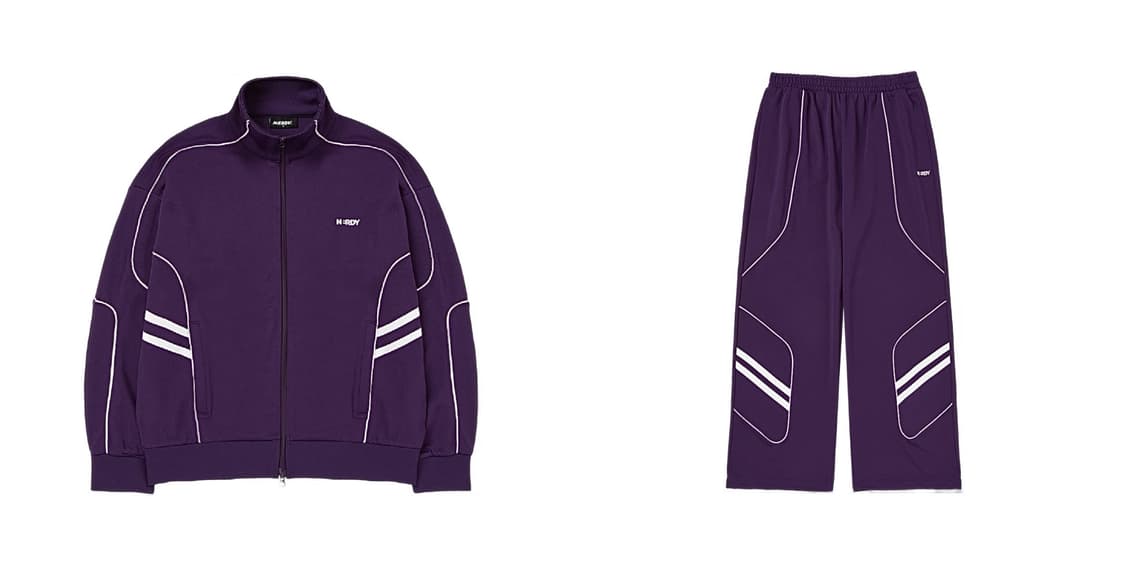 1회착 우체국 택포가격 엔디와이널디 레이싱트랙 탑&팬츠 셋업 다크퍼플 L 상품이미지2