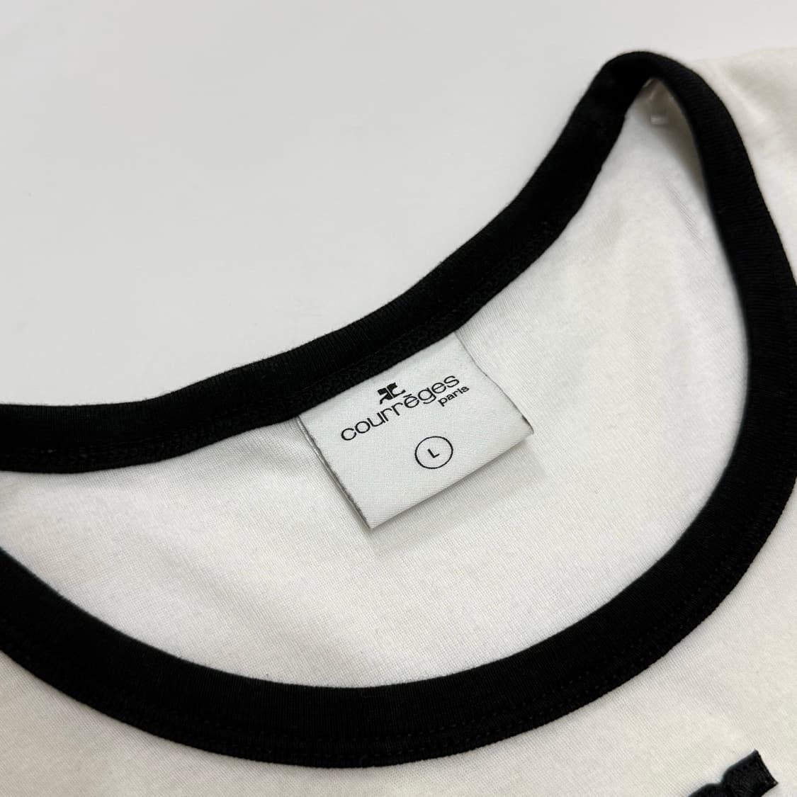 쿠레주 Courreges 콘트라스트 링거 티셔츠 반팔 남성 L 상품이미지6