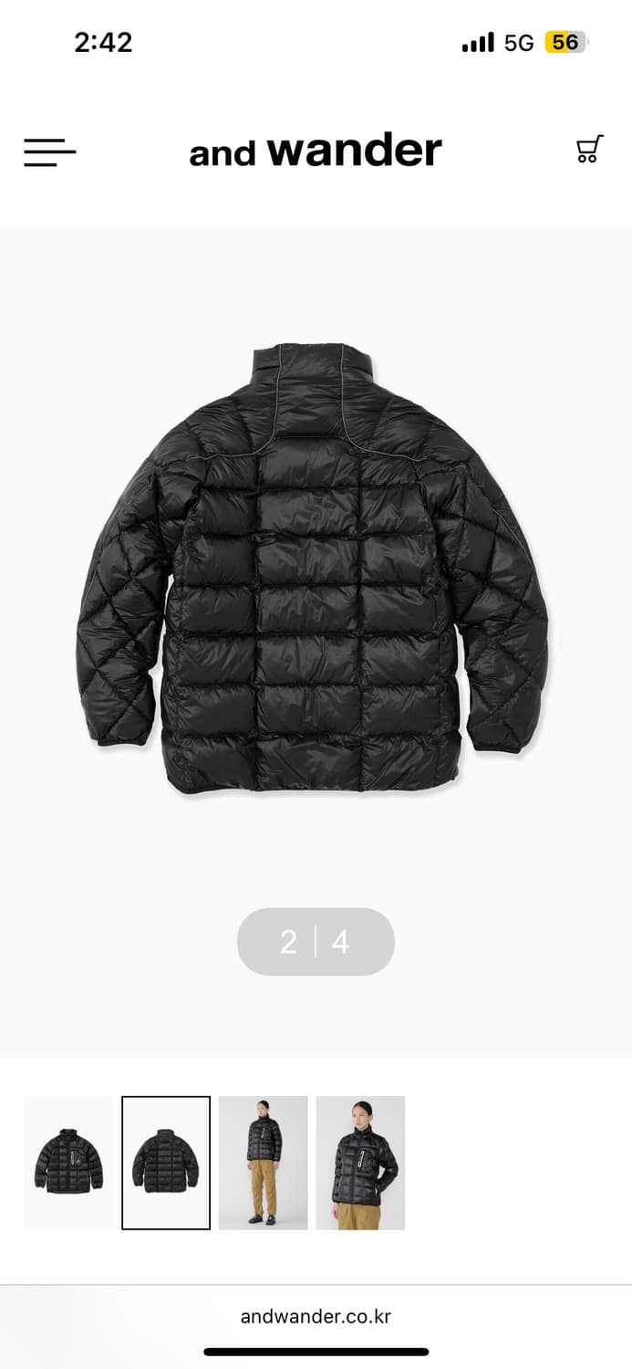 And wander Diamond Stitch Down Jacket 상품이미지3