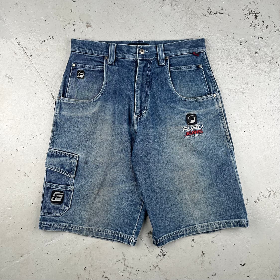빈티지 Fubu 더콜렉션 배기 워크 데님 쇼츠 상품이미지1