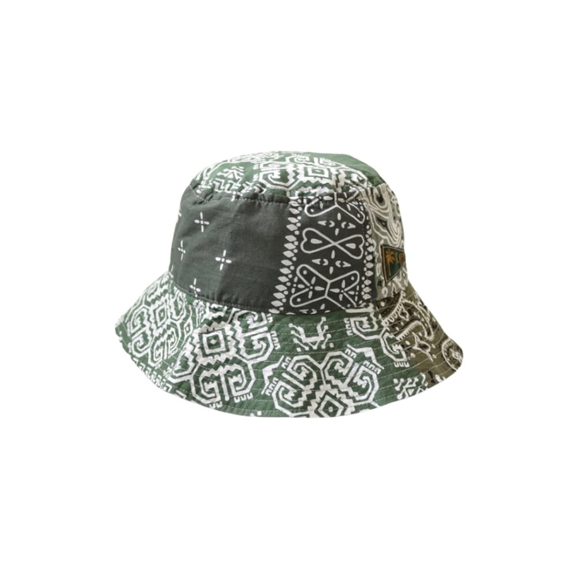 캐피탈 반다나 패치워크 버킷햇 롱 브림 카키 상품이미지1