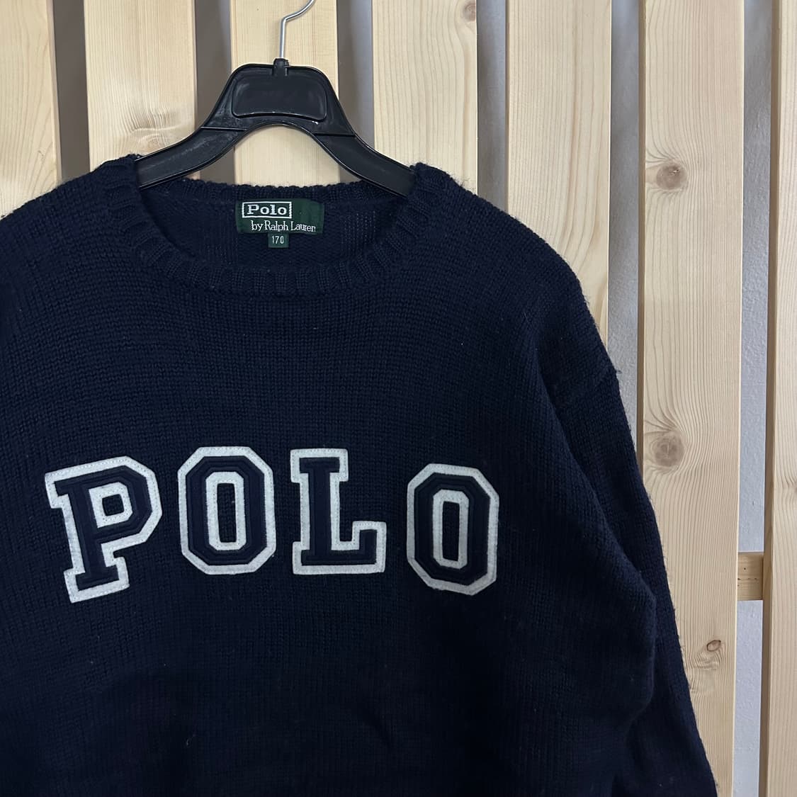 (M) 폴로 랄프로렌 패치로고 네이비 니트 상품이미지3