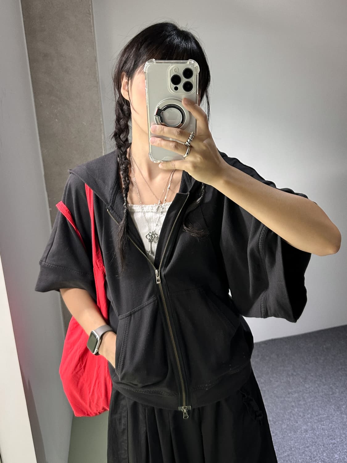adidas stella mccartney loose short hood 상품이미지2