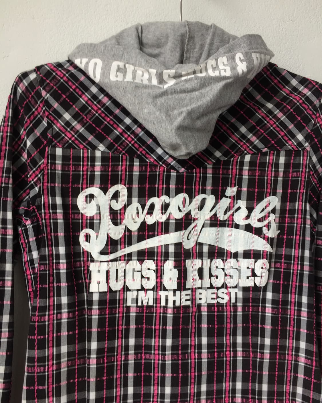 Hood layered check pattern shirt 상품이미지5