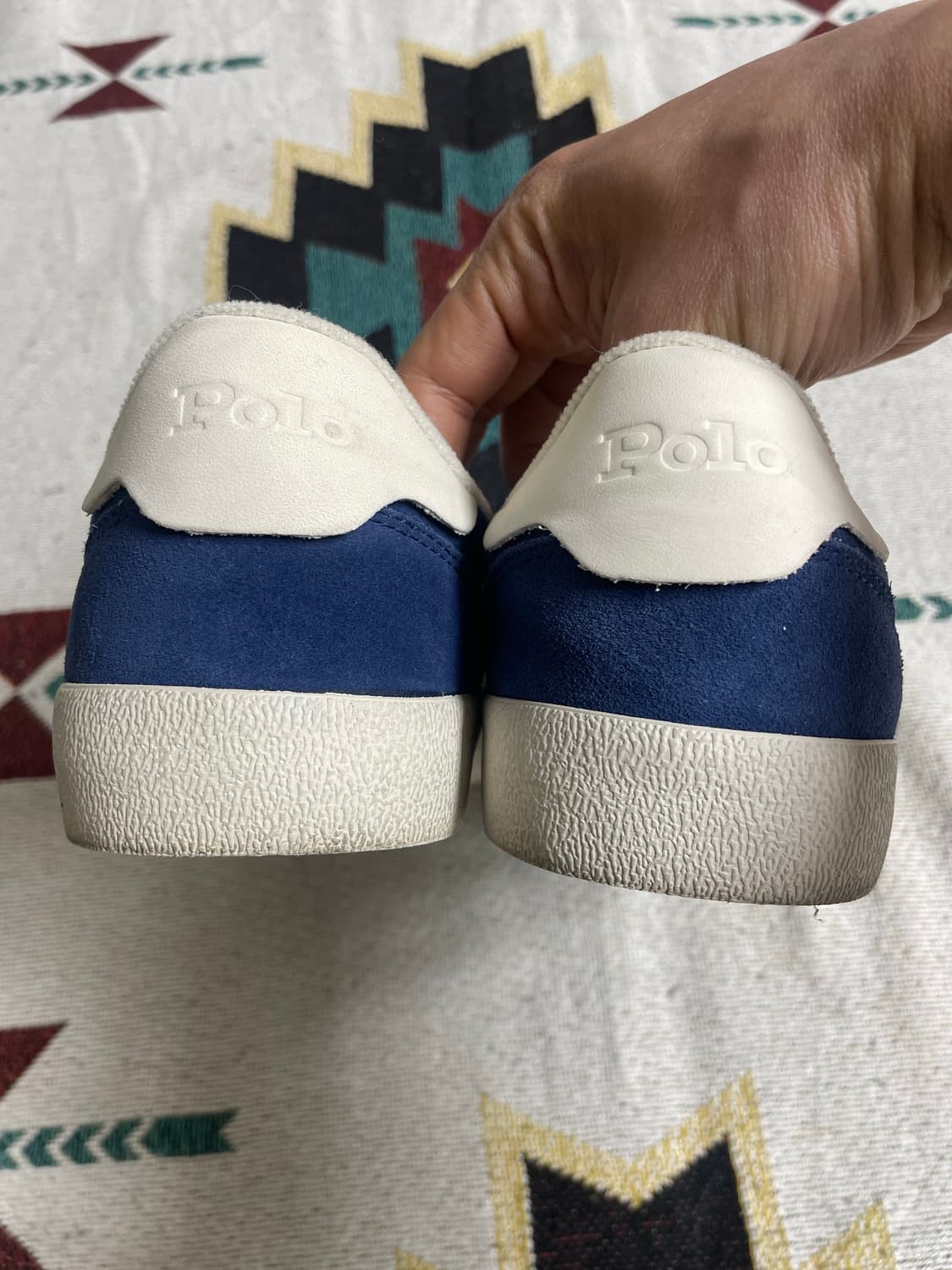 폴로 블루 스웨이드 스니커즈(8.5) 상품이미지5