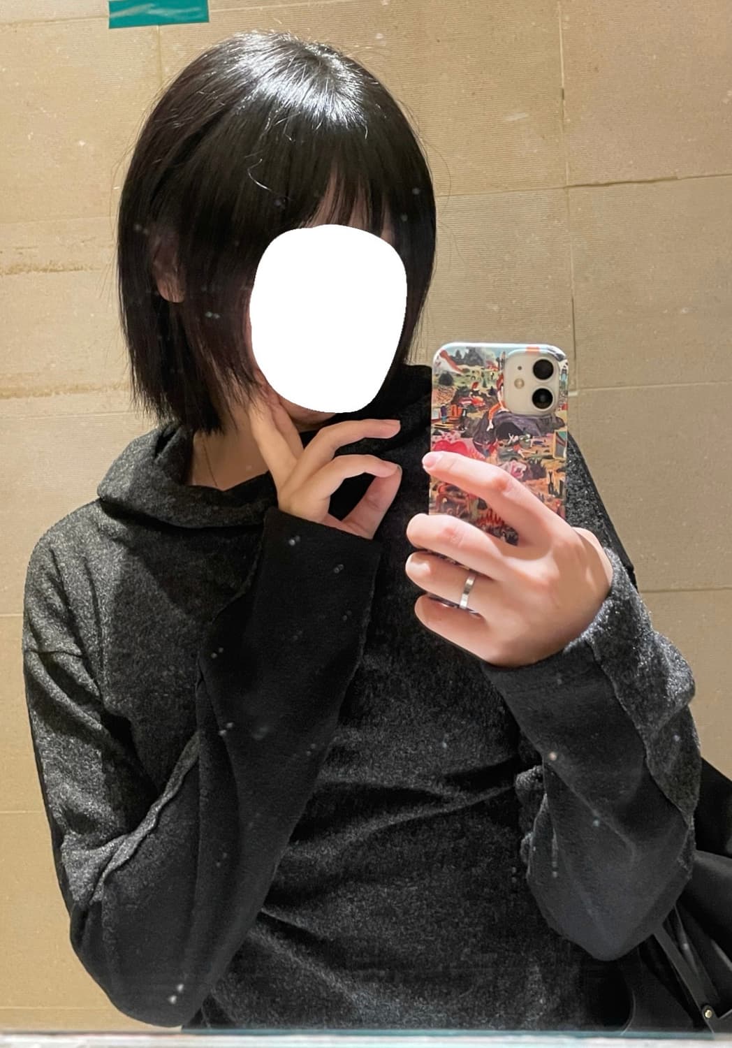 할로미늄 사이드 슬릿 후디 블랙 상품이미지4