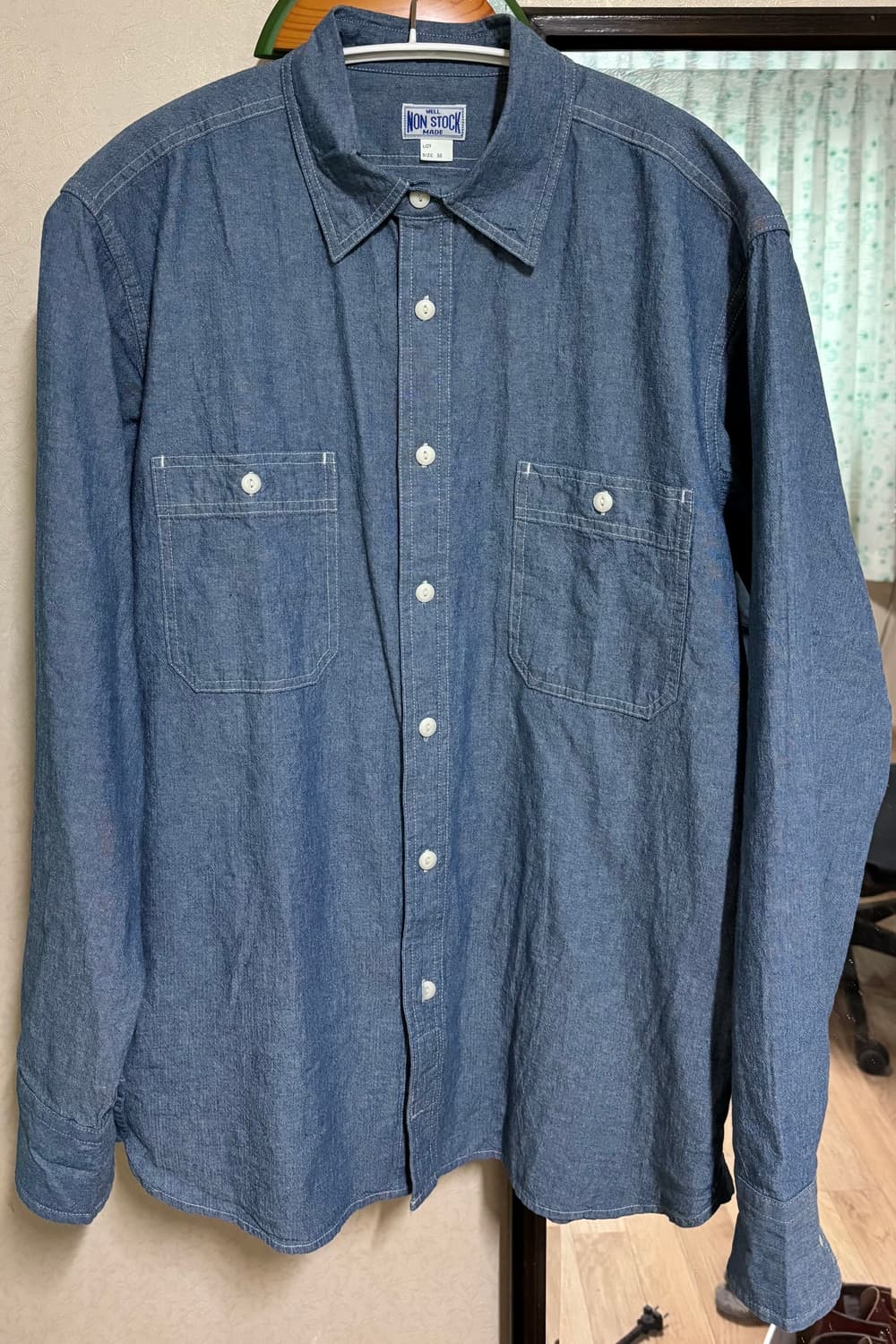 브론슨 샴브레이 셔츠 M 사이즈 상품이미지1