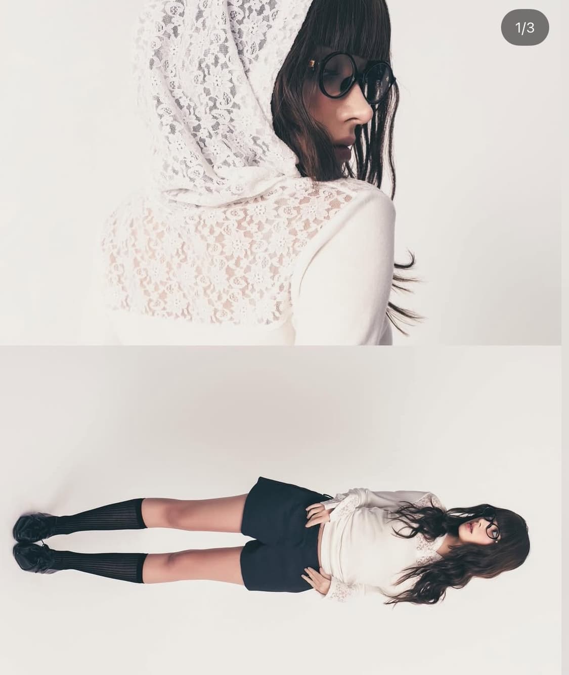 페이즈드Button lace hoodie top long ver. - w 상품이미지3