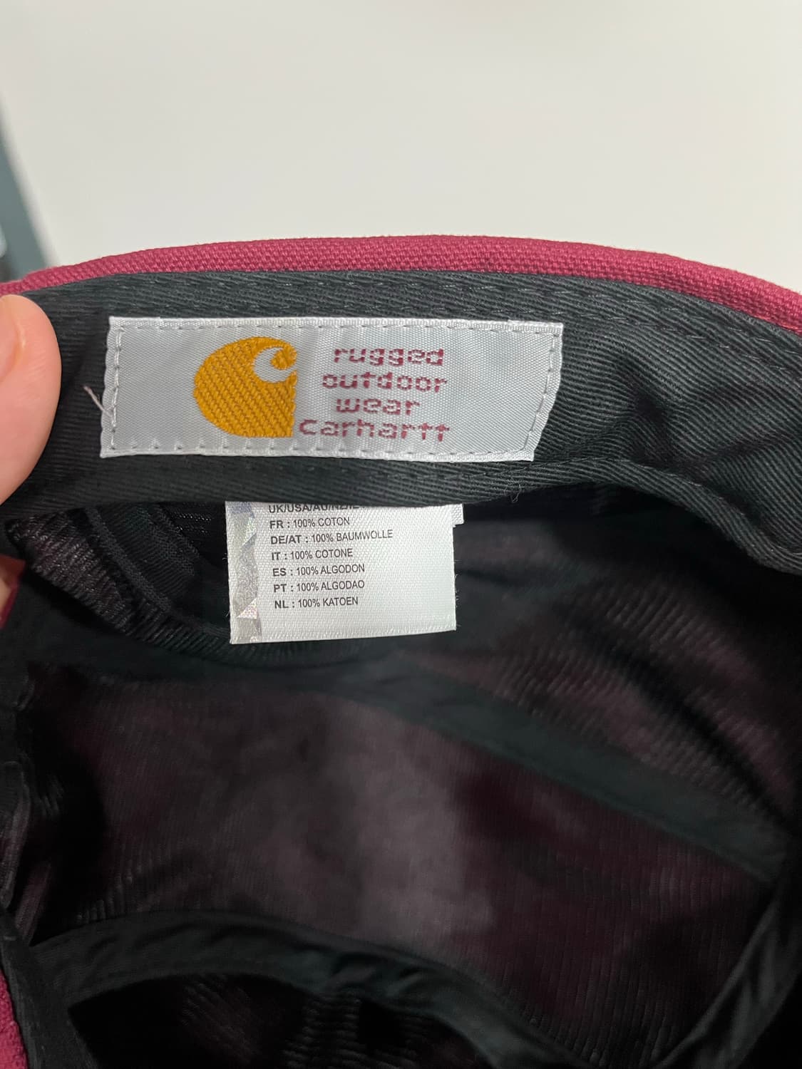 칼하트 WIP 5패널 캠프캡 버건디 색상 상품이미지7