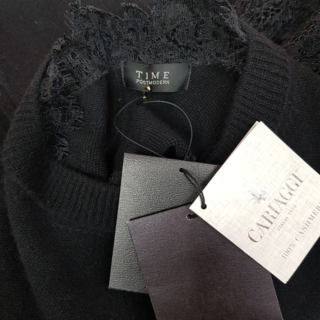 한섬 타임 레이스 배색 캐시미어 롱원피스 F사이즈 (택달린 새제품) 상품이미지7