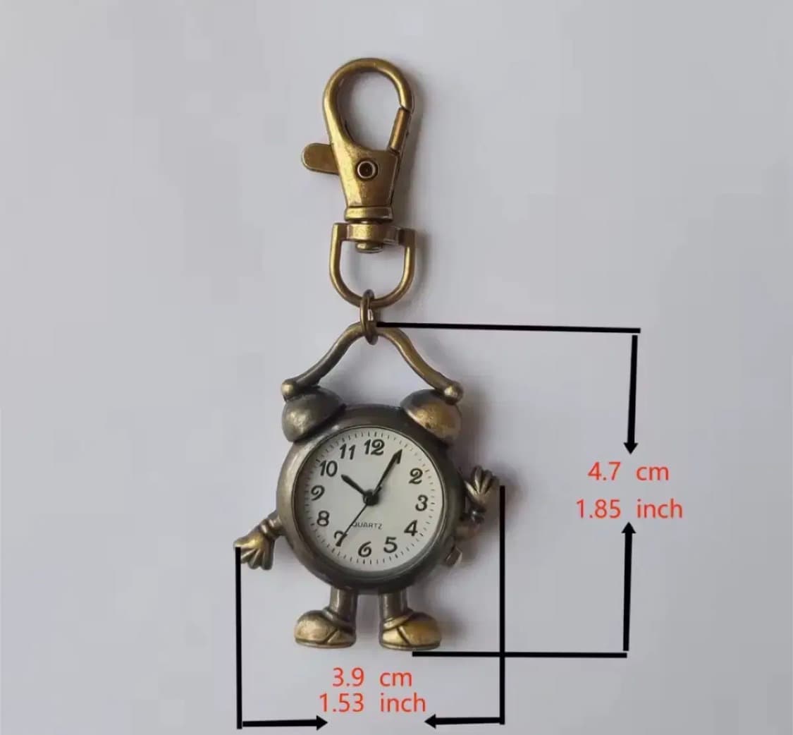 [새상품] 진짜시계키링 알람 시계 빈티지 상품이미지3