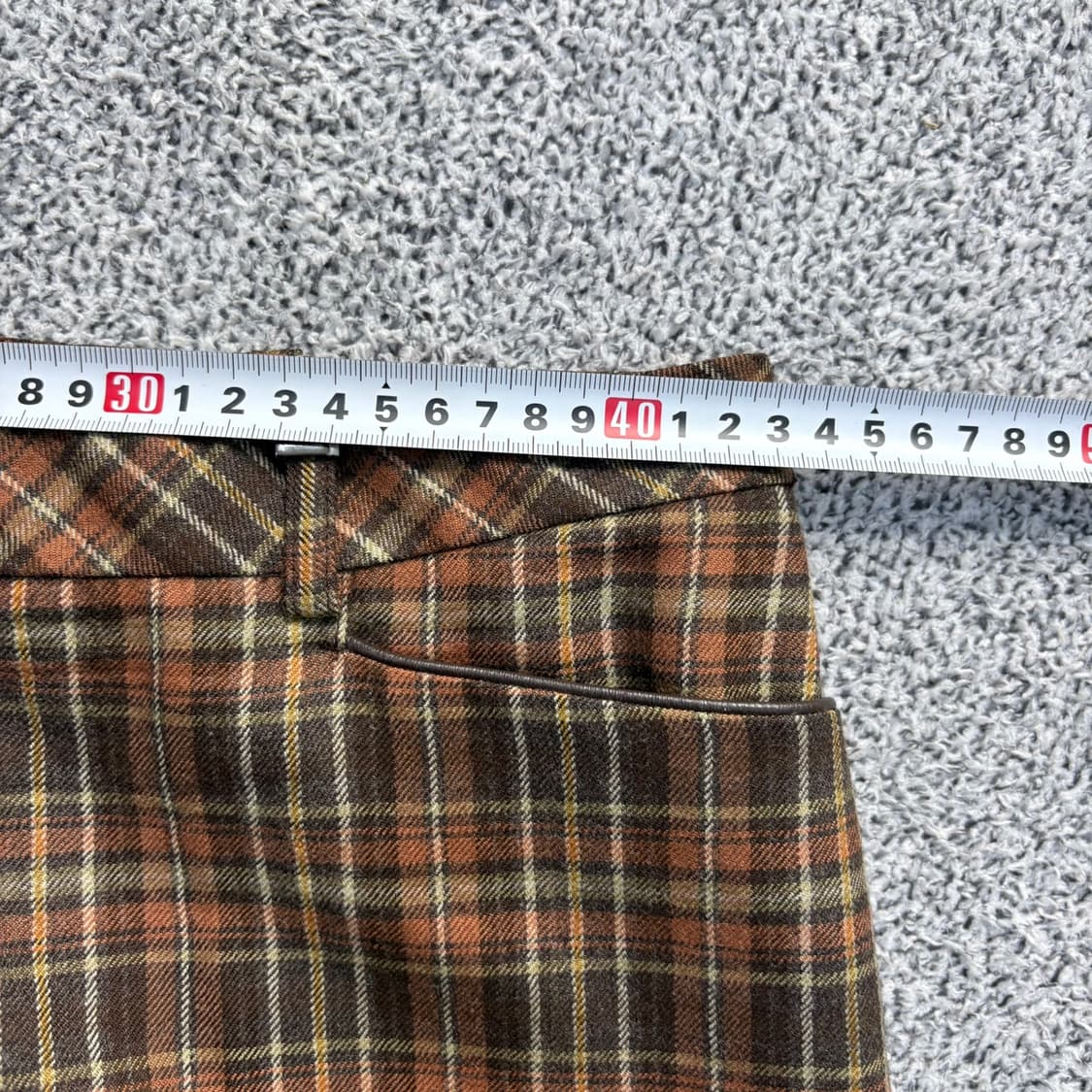 82 크로커다일 여성 체크 팬츠 0506J 상품이미지5