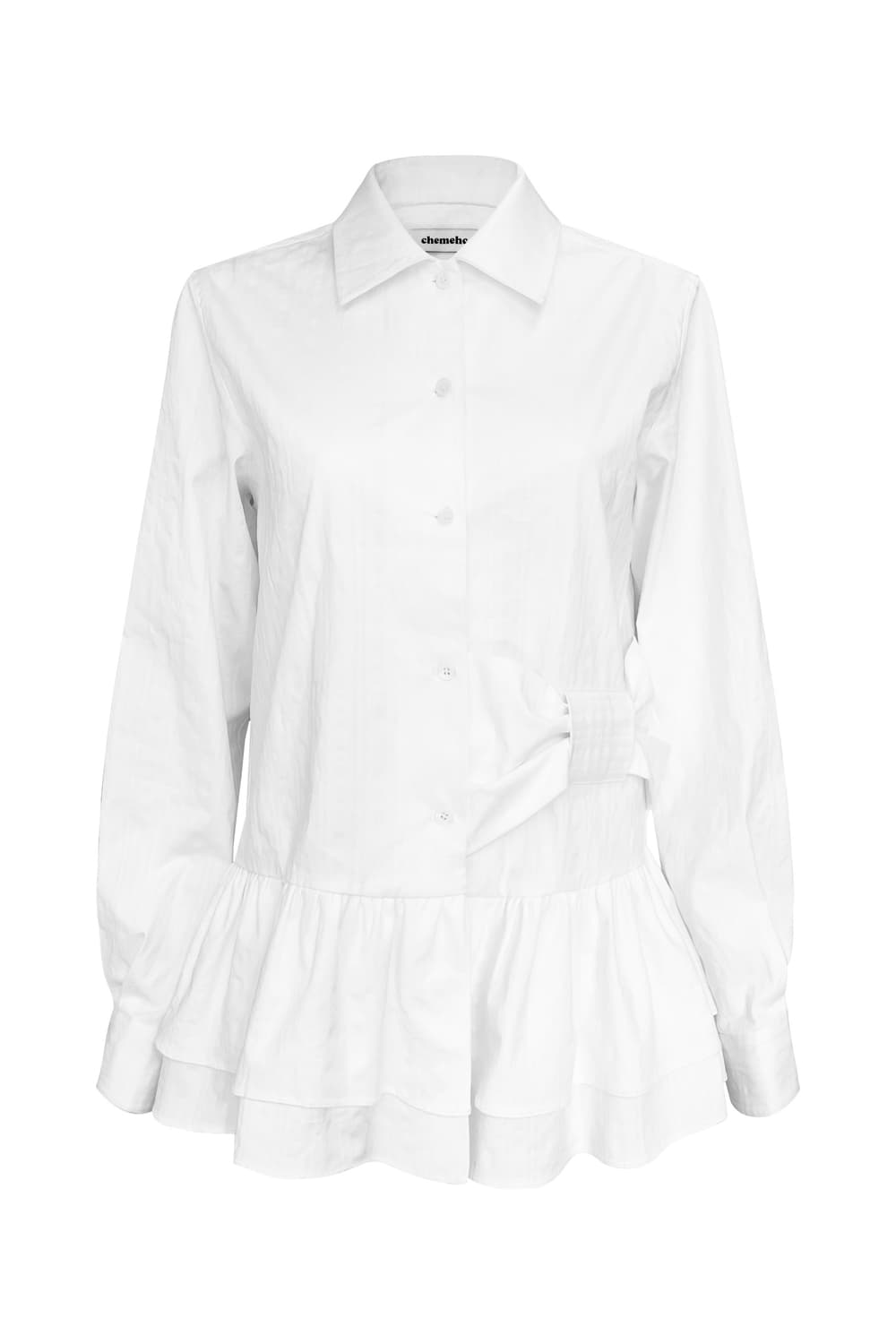 Bow Frill shirt (white) 상품이미지1