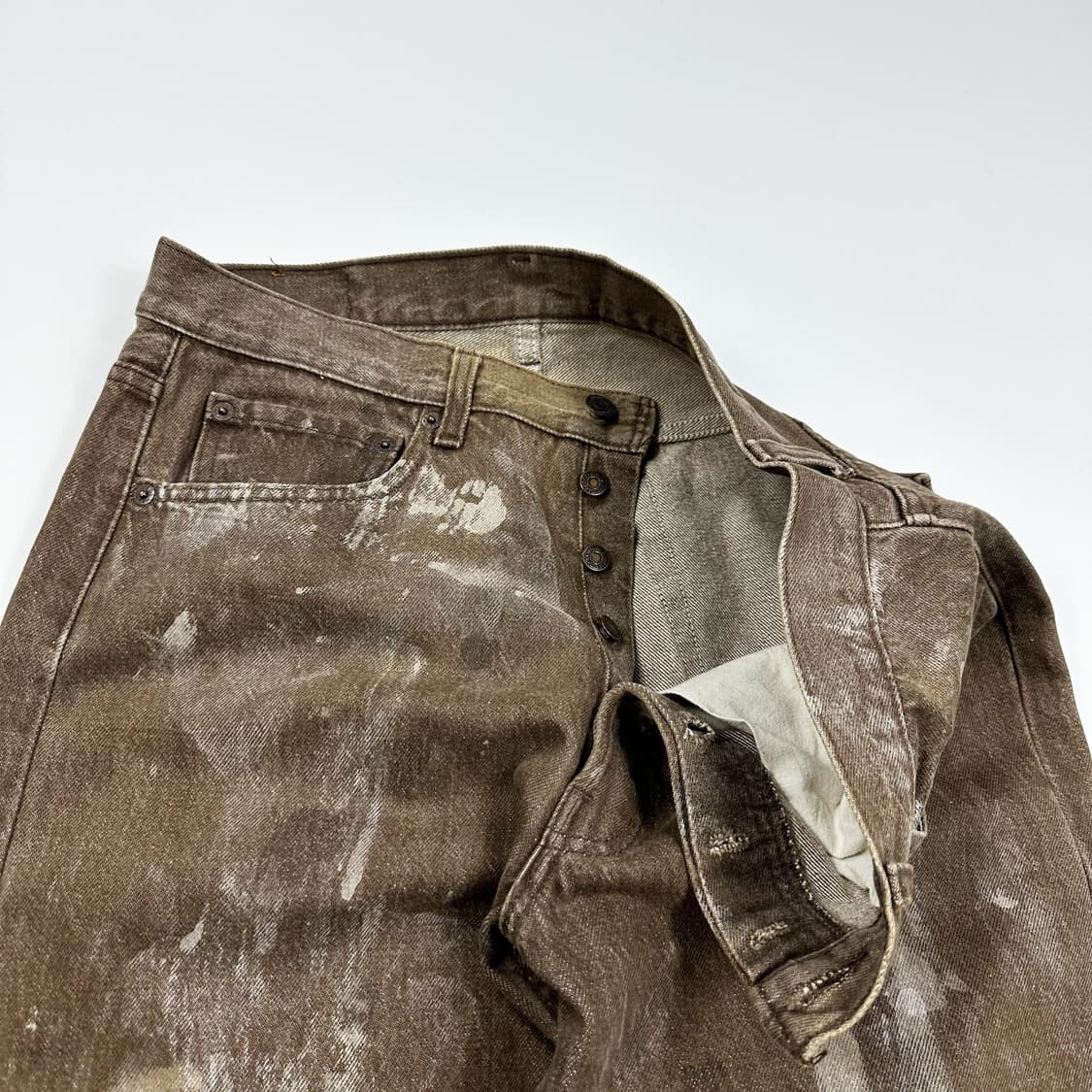 리바이스 501 USA 리메이크 페인팅 데님 팬츠 (34인치) 상품이미지4