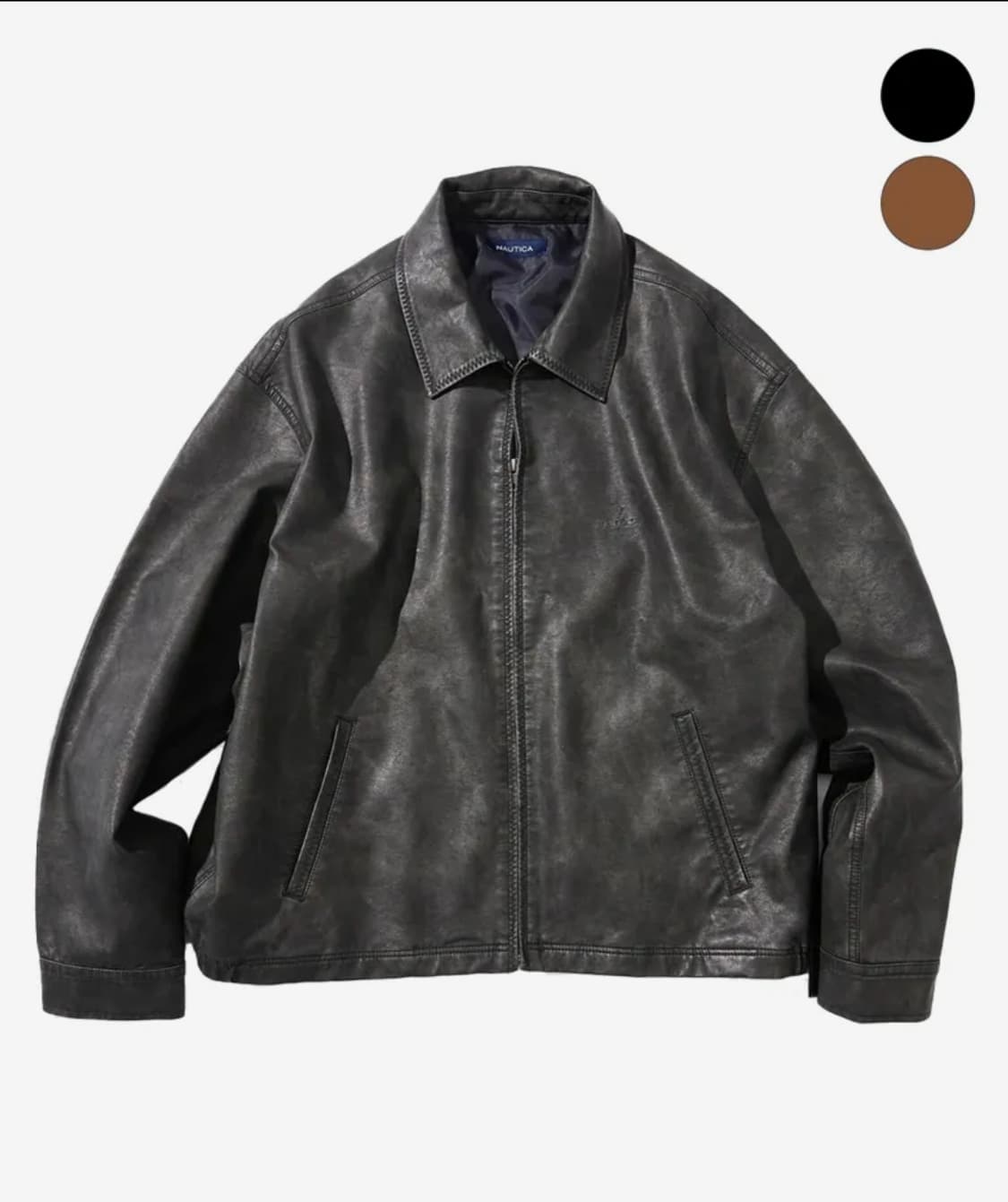 노티카 재팬라인 페더엣 레더 블루종 L 상품이미지1