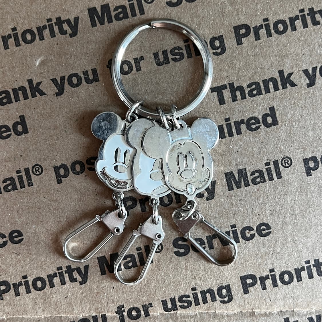 90s vtg Triple Mickey Clip Keyring 상품이미지1
