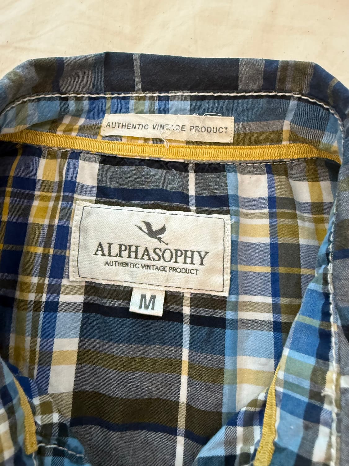ALPHASOPHY 체크 워크 반팔 셔츠 상품이미지4