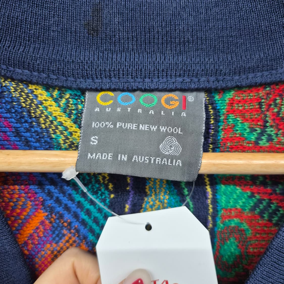 쿠지 멀티 컬러 3D 니트 가디건 남여공용 S 상품이미지4