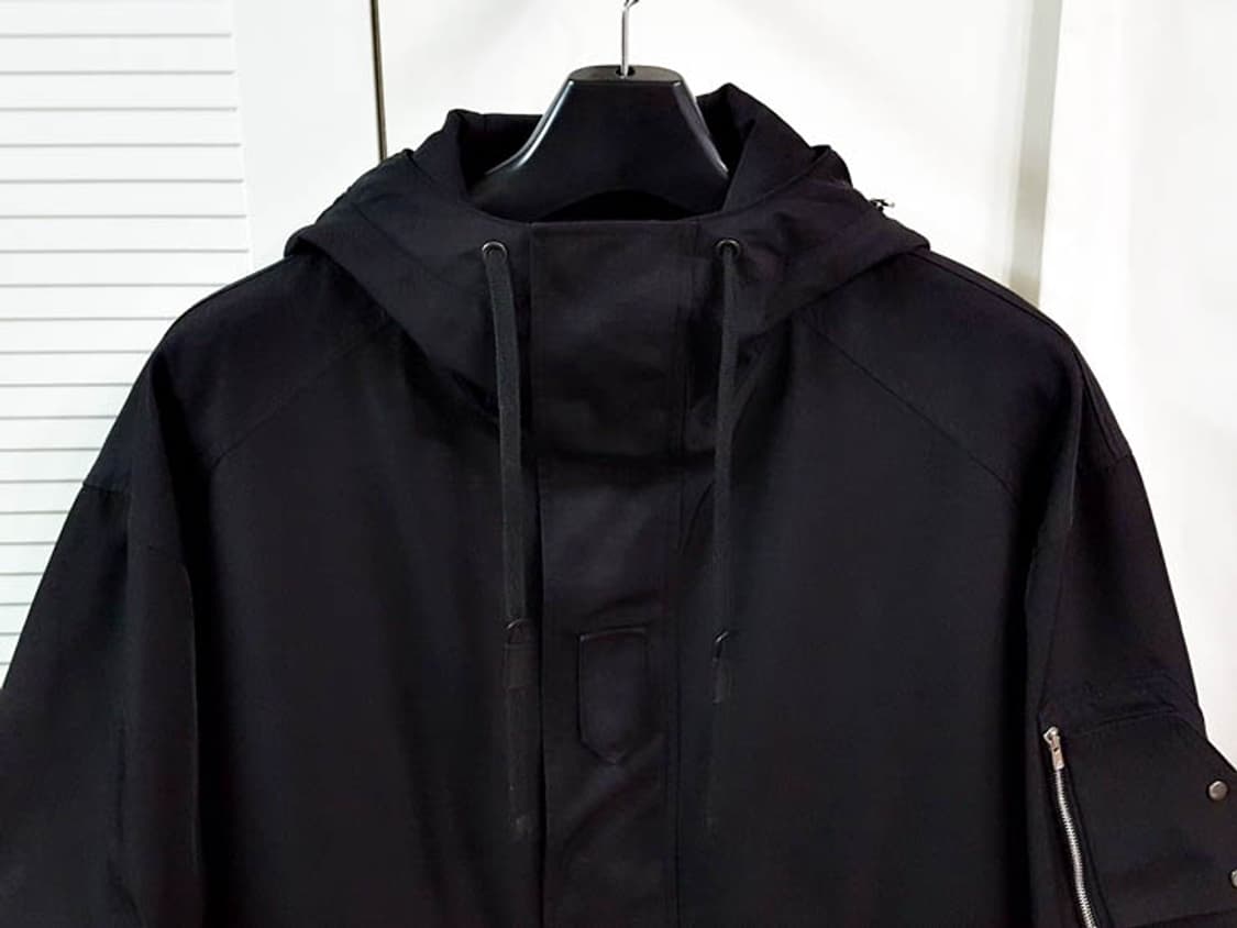 질스튜어트 남성 오버핏 쉘파카 자켓 블랙 상품이미지3
