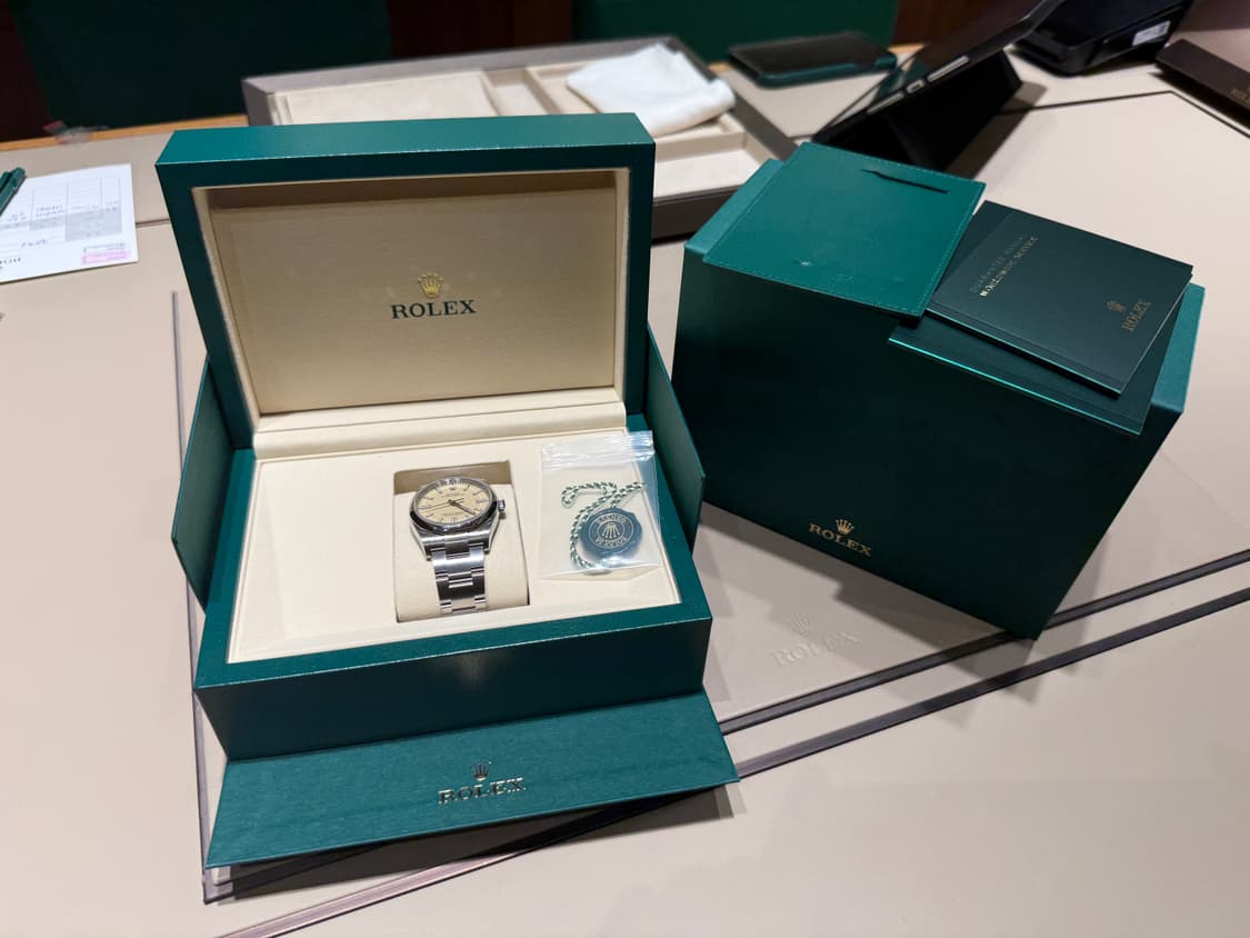 롤렉스 오이스터 퍼페츄얼 36 베이지 바 상품이미지3