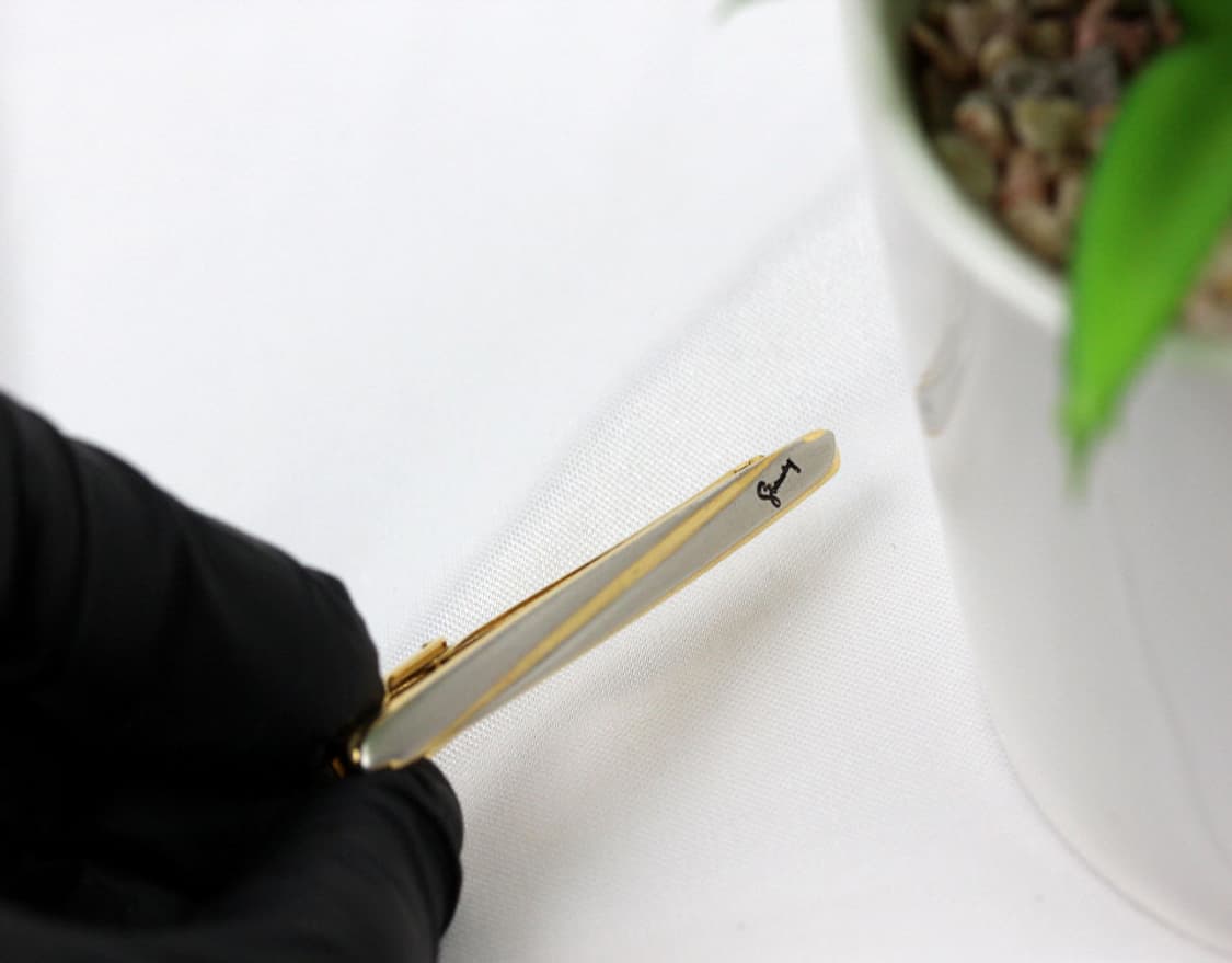 지방시 B+등급 5.2cm 실버925 은 남자 명품 넥타이핀 상품이미지5