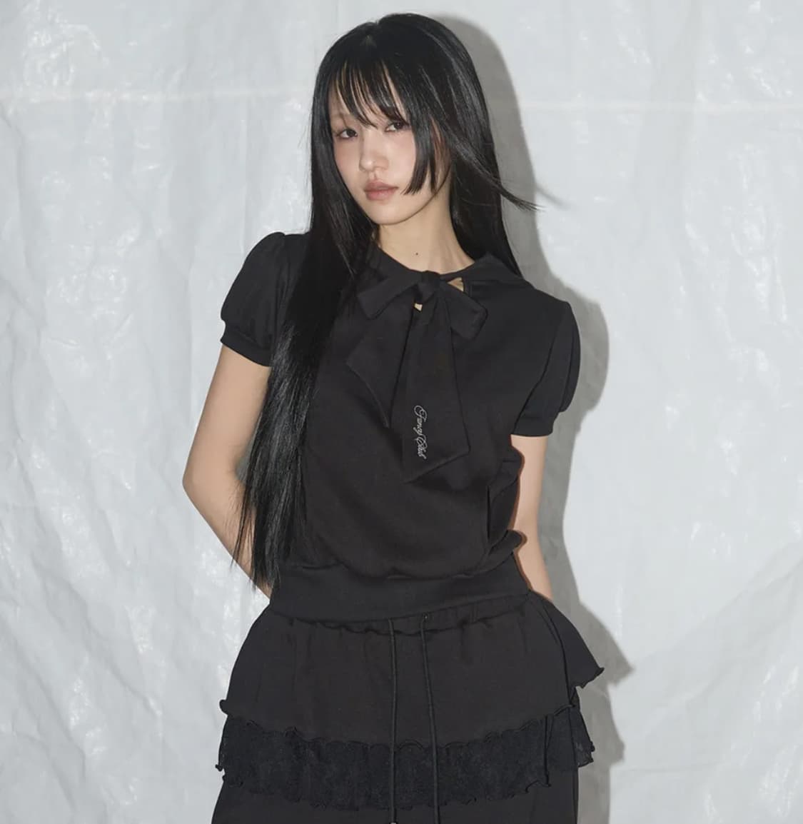 팬시클럽 퍼프 라운드 스카프 후디 상품이미지1