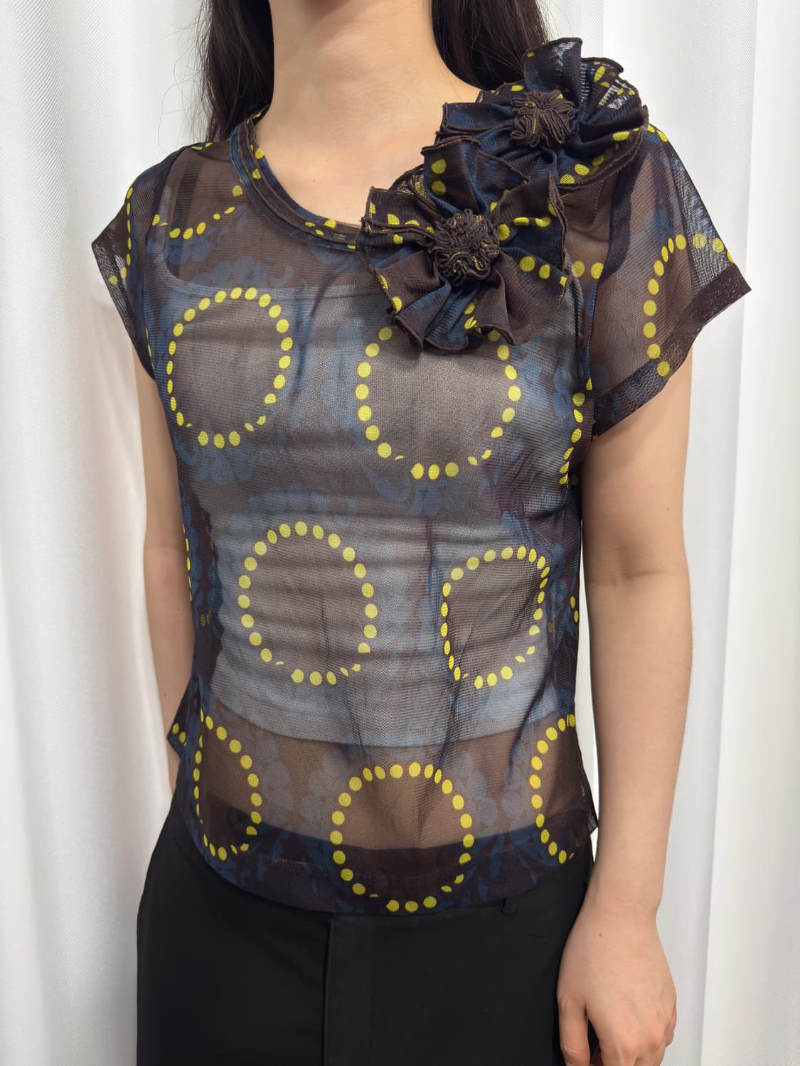 mesh design top 상품이미지3