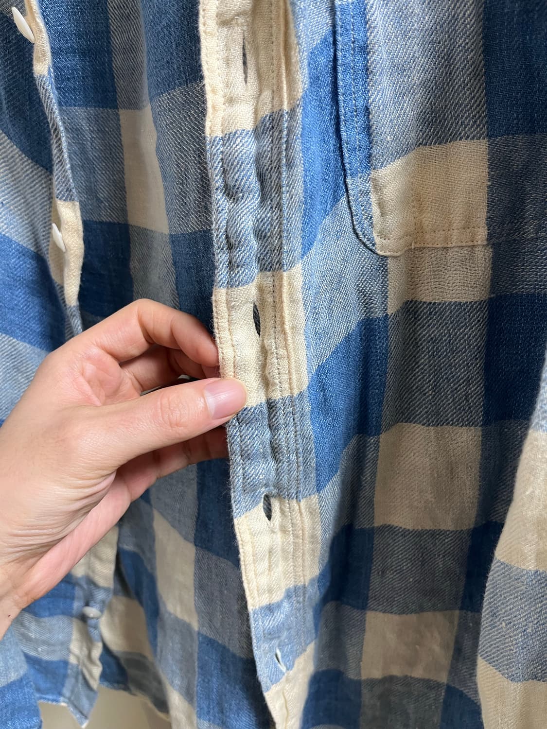 더블알엘 린넨 플렌드 체크셔츠 m 상품이미지8