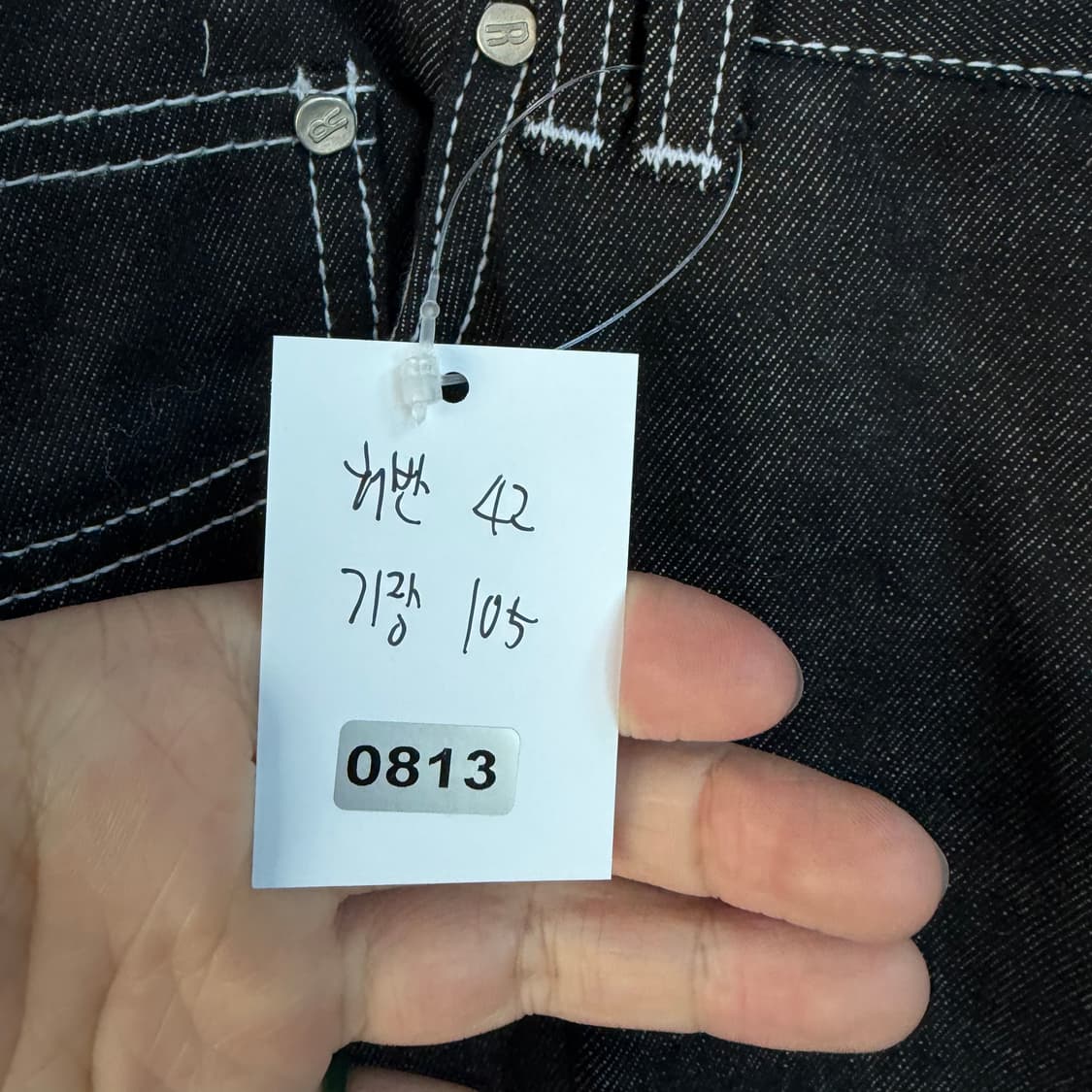 RDVZ 카고 데님 팬츠 블랙 상품이미지9