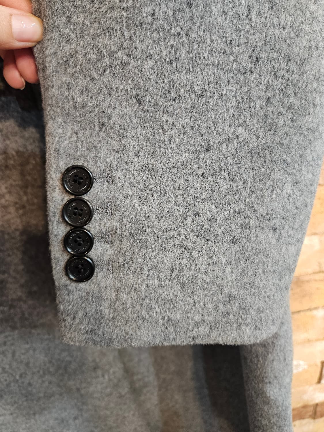 던스트(Dunst)의 멜란지 그레이 색상 롱 코트 상품이미지4