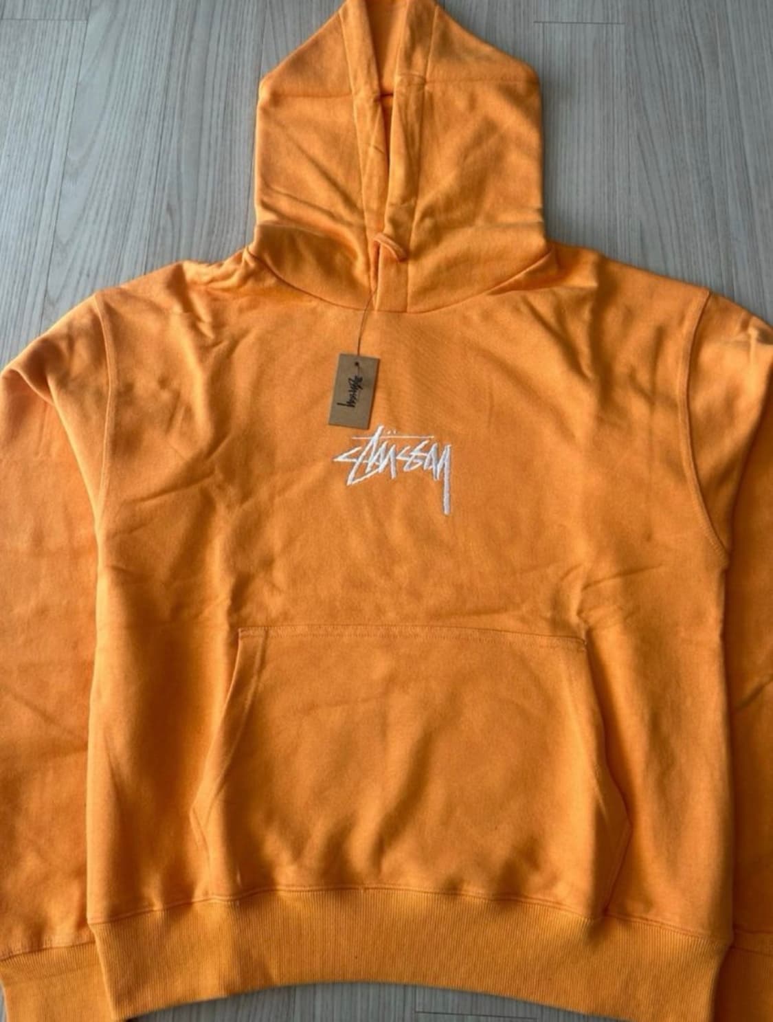 스투시 스탁 아플리케 로고 후드티 (탠저린) 상품이미지1